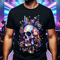 Load image into Gallery viewer, Holographic Crystal Skull Shirt - Abstract Geometric Graphic Tee - Vintage Unisex Halloween T-Shirt - Back to School Gorpcore Streetwear