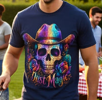 Load image into Gallery viewer, Colorful Day of the Dead Western Graphic