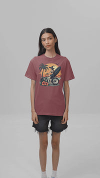 Load and play video in Gallery viewer, Surf Bike Witch Graphic T-Shirt
