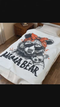 Load and play video in Gallery viewer, Mama Bear Plush Blanket
