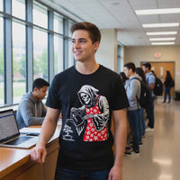 Load and play video in Gallery viewer, Grim Reaper Bonsai Shirt - Funny Skeleton Gardening Tee - 80s Neon Graphic T-Shirt - Retro Unisex Streetwear, Back to School Clothes