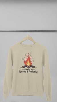 Load and play video in Gallery viewer, Powered by Firewood &amp; Friendship, Campfire Graphic