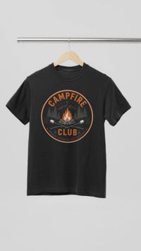 Load and play video in Gallery viewer, Campfire Club badge T-shirt
