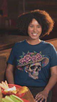 Load and play video in Gallery viewer, Colorful Sugar Skull with Rose Crown