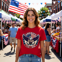 Load image into Gallery viewer, America 250 Eagle T-Shirt, patriotic tee, 250 birthday, 4th of July