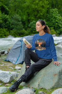 Load image into Gallery viewer, Summer Nights Club Stay Up, Look Up  Sweatshirt, Campfire Graphic Pullover