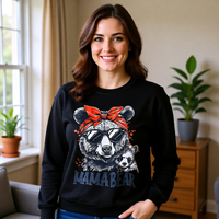 Load image into Gallery viewer, Mama Bear Sweatshirt – Retro Bandana Bear Graphic Crewneck