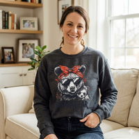 Load image into Gallery viewer, Mama Bear Sweatshirt – Retro Bandana Bear Graphic Crewneck