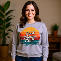 Load image into Gallery viewer, Cool Moms Club Sweatshirt – Vintage Sunset Crewneck for Moms