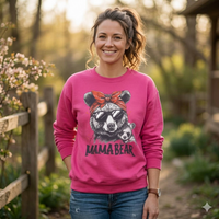Load image into Gallery viewer, Mama Bear Sweatshirt – Retro Bandana Bear Graphic Crewneck