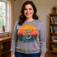 Load image into Gallery viewer, Cool Moms Club Sweatshirt – Vintage Sunset Crewneck for Moms