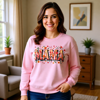 Load image into Gallery viewer, Mama Floral Crewneck Sweatshirt  Mother’s Day Cozy Pullover
