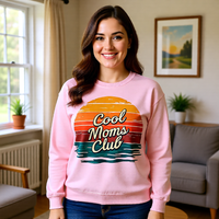 Load image into Gallery viewer, Cool Moms Club Sweatshirt – Vintage Sunset Crewneck for Moms