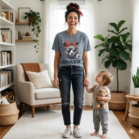 Load image into Gallery viewer, Mama Bear Graphic T-Shirt — Retro Bandana Bear Mom Tee