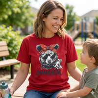 Load image into Gallery viewer, Mama Bear Graphic T-Shirt — Retro Bandana Bear Mom Tee