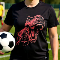 Load image into Gallery viewer, T-Rex Selfie Stick Shirt - Funny Neon Dinosaur Tee - Retro 90s Unisex Graphic T-Shirt - Edgy Back to School Streetwear Clothes