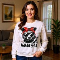 Load image into Gallery viewer, Mama Bear Sweatshirt – Retro Bandana Bear Graphic Crewneck